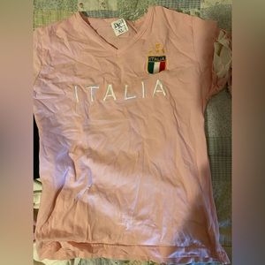 Pink DK Italia Short Sleeve T Shirt-XL -Youth-Made in Italy